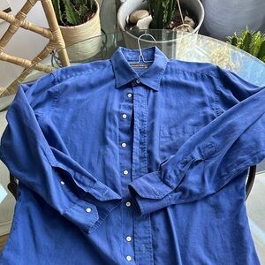 Men's Blue Button-Up Shirt